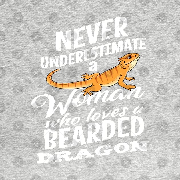 Fun Womens Bearded Dragon Gift Girls Who Loves Reptile Print by Linco